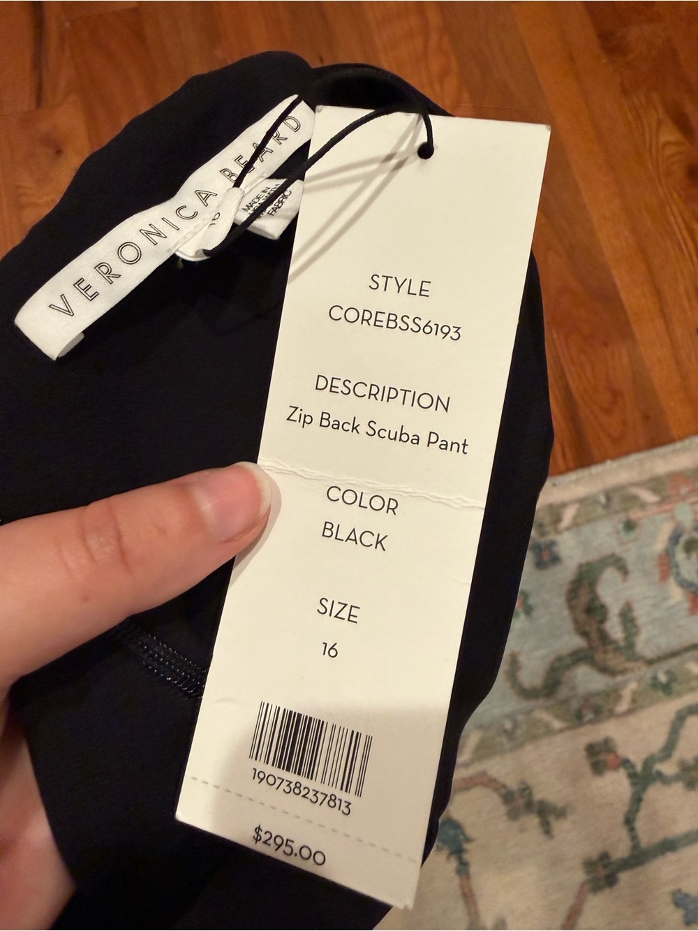 Veronica Beard Zip Back Scuba Pant - Picture 2 of 3